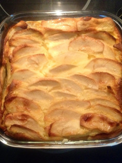 Una foto de Tarta de manzana quesada