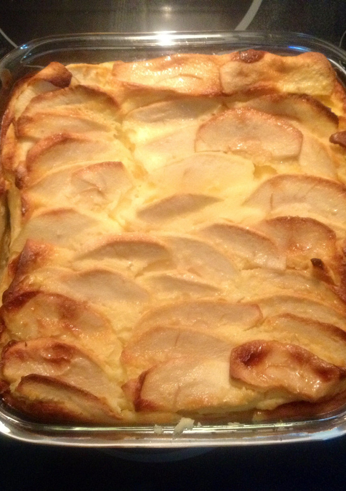 Una foto de Tarta de manzana quesada