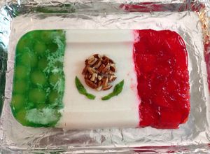 Una foto de Gelatina de la bandera de México