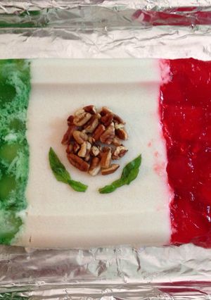 Una foto de Gelatina de la bandera de México