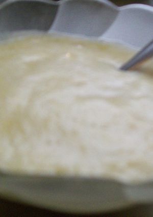 Una foto de Crema de bananas