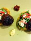 Hamburguesa con pan de polenta