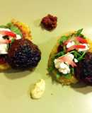Hamburguesa con pan de polenta