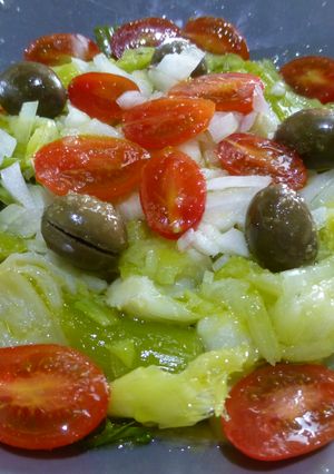 Una foto de Ensalada templada de puerros