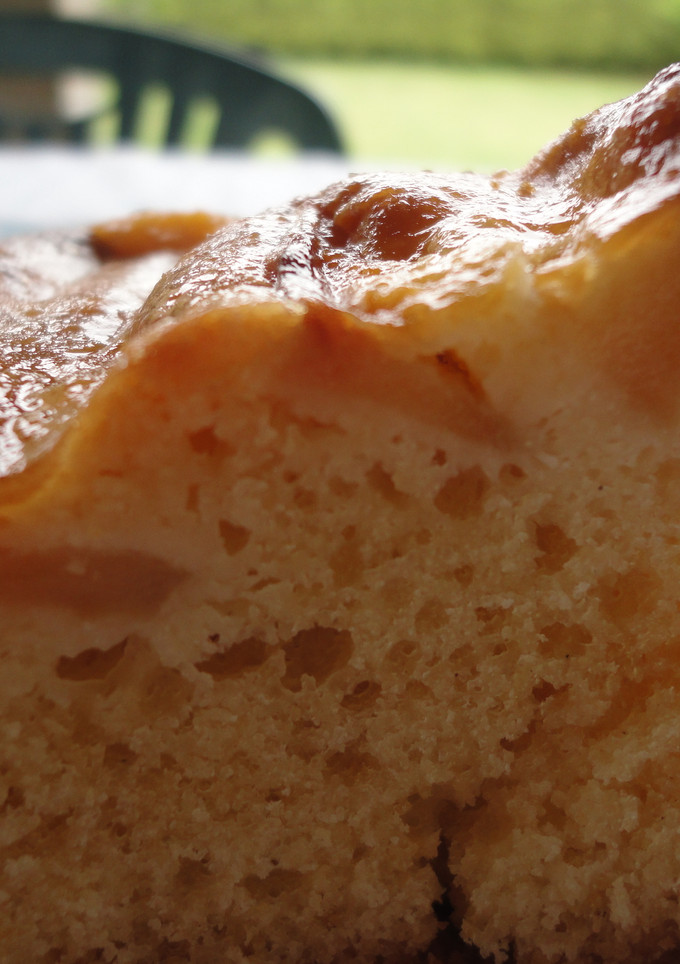 Una foto de Bizcocho de manzana y mermelada de albaricoque