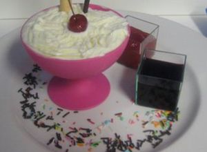 Una foto de Helado de ricotta y mascarpone