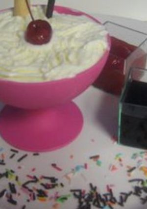 Una foto de Helado de ricotta y mascarpone