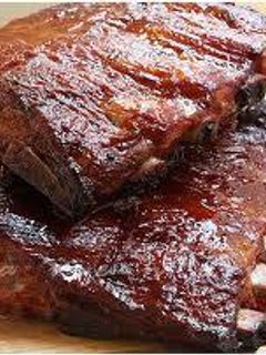Una foto de Carne al horno con barbacoa