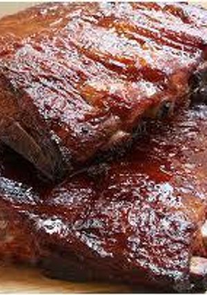 Una foto de Carne al horno con barbacoa