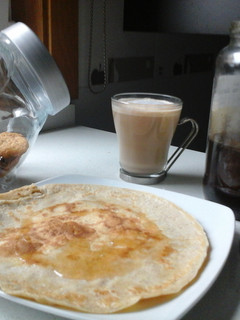 Una foto de Tortitas de desayuno con harina integral