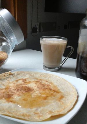 Una foto de Tortitas de desayuno con harina integral