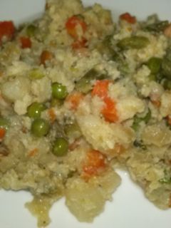 Una foto de Panaché de verduras y gambas