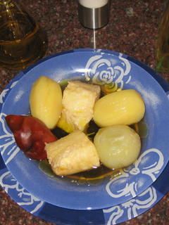 Una foto de Encebollado con bacalao