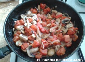 Una foto de Champiñones a la mexicana