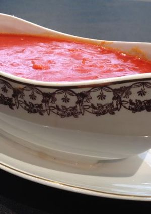 Una foto de Salsa de tomate frito