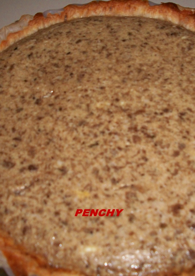 Una foto de Quiche de morcilla de cebolla con nata 