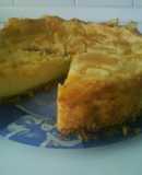 Tarta de manzana casera con flan