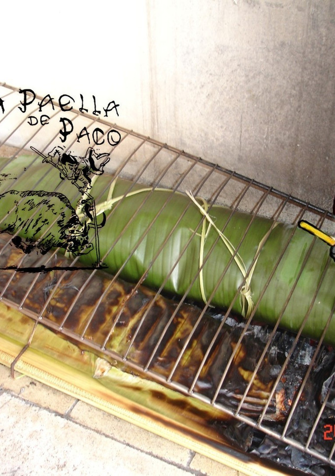 Una foto de Pescado en hoja de plátano