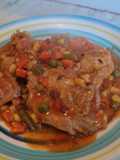 Pavo guisado al vino