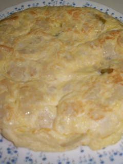 Una foto de Tortilla de coliflor con ajos tiernos