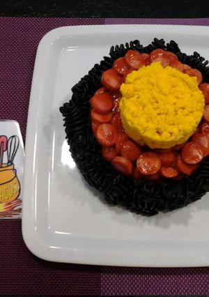 Una foto de Salchichas con pasta “Die Mannschaft”