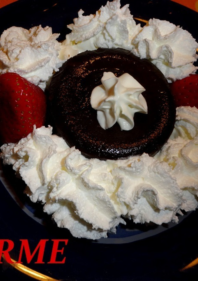 Una foto de Coulant de chocolate