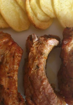 Una foto de Costilla en adobo al horno