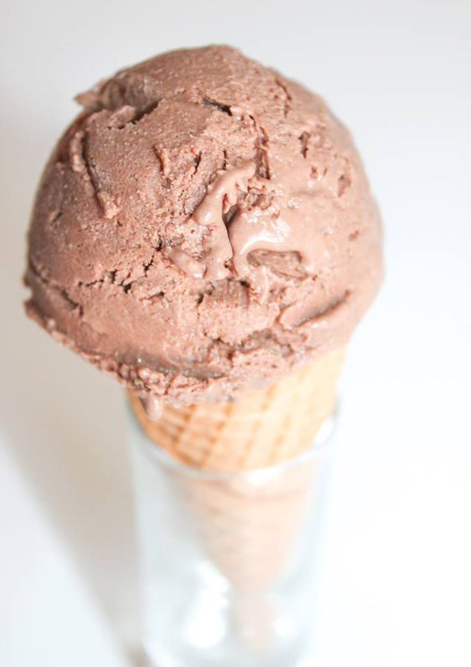 Una foto de Helado de chocolate light