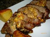 Colita de cuadril rellena al horno con papas