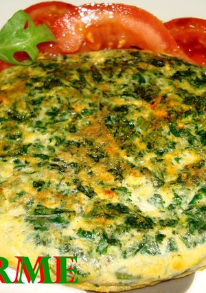 Una foto de Tortilla de acelgas y sobrasada