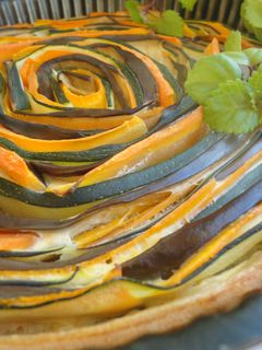 Una foto de Tarta espiral de verduras