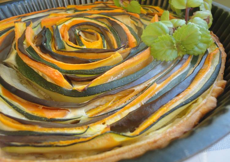 Tarta espiral de verduras