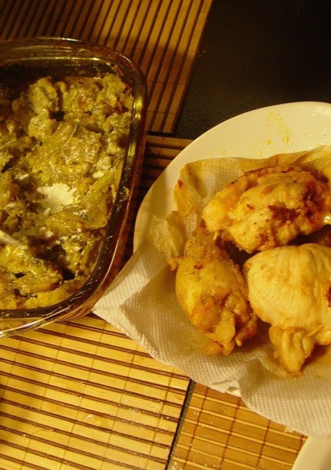 Una foto de Pechugas de pollo con cerveza y queso