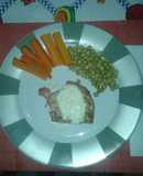 Cerdo con salsa roquefort