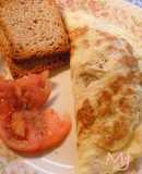 Omelette de champiñones y cebolla