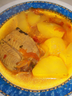 Una foto de Pescado en ajo colorao (raya)