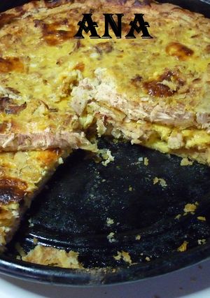 Una foto de Tarta con pollo a la parrilla casera