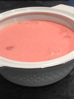 Una foto de Gazpacho de sandía (sopa de sandía)