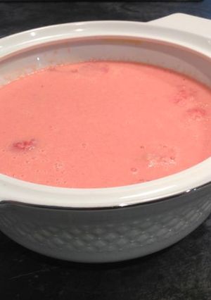 Una foto de Gazpacho de sandía (sopa de sandía)