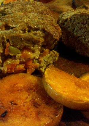 Una foto de Asado a la parrilla de pan de carne relleno al morrón