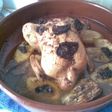Pollo asado con tomates secos en aceite