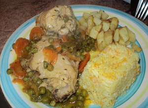 Una foto de Pollo Arvejado