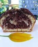 Bizcocho marmoleado de vainilla y chocolate