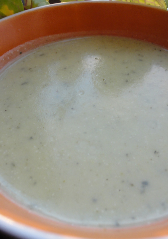 Una foto de Sopa fría de calabacín