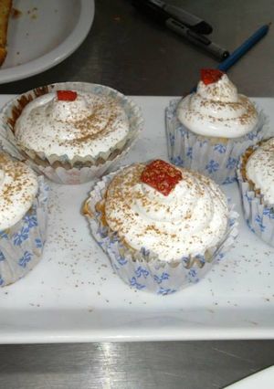 Una foto de Muffins de frutilla