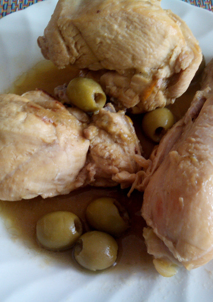 Una foto de pollo a la sevillana