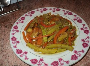 Una foto de Verduras salteadas al curry