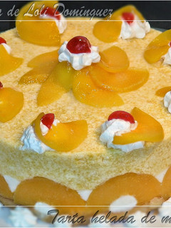 Una foto de Tarta helada de melocotón