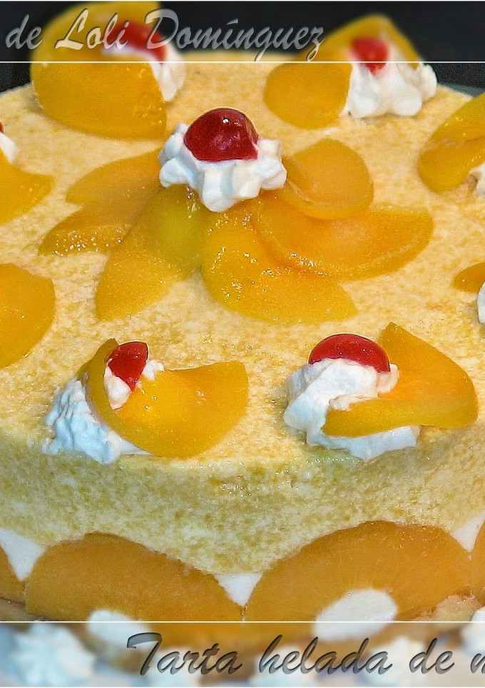 Una foto de Tarta helada de melocotón