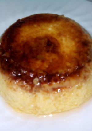 Una foto de Flan dulce de calabacín